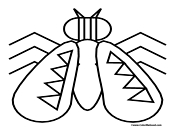 Fly Coloring Page 4