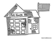 Coloring Page Building