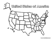 United States Blank Border Map