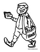 postman coloring pages