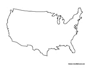 Blank United States US Map