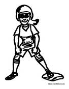 Girl Softball Player